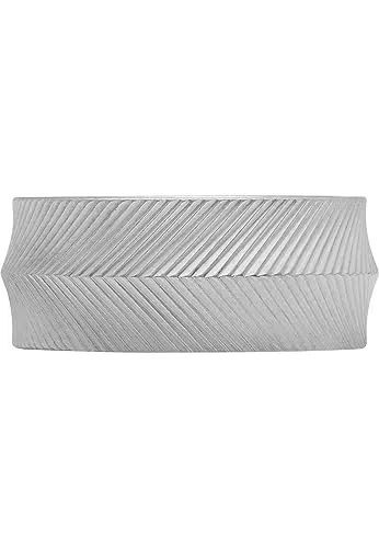 Fossil Herrenring, Harlow Linear Texture Edelstahlband Ring