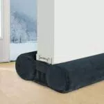 Zugluftstopper für Türen - Einstellbare Doppel Türdichtung für Türen und Fenster - Hochwertiger Luftstopper für Türunterspalte - Dunkelgrau