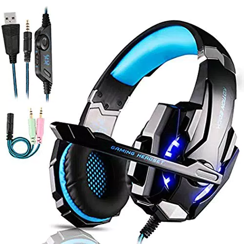 "FUNINGEEK Gaming Mikrofon mit Geräuschunterdrückung für PS4, Xbox One, Switch - Kabelgebunden mit LED Lampe und verstellbarem Mikrofon"