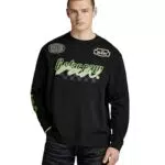 G-STAR RAW Herren Moto Boxy Graphic T-Shirt - Schwarz