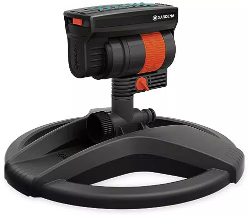 Gardena Viereckregner Aqua M: Rasensprenger für Flächen von 110-250 m², Reichweite 8-18 m, Sprengweite max. 14 m