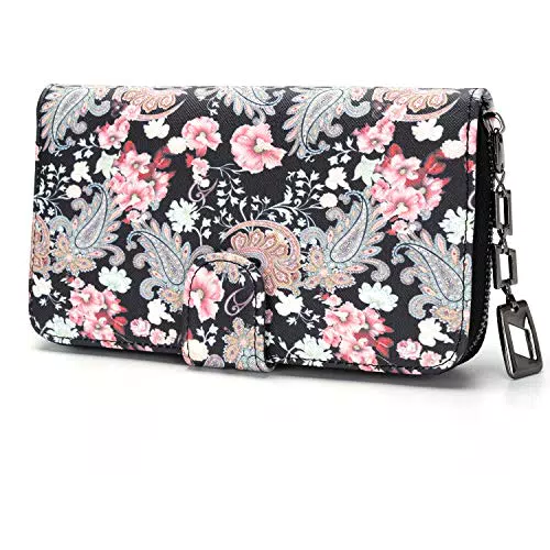 Floral Dreams Geldbeutel Damen groß im Langformat mit Mandala und Ethno Stil