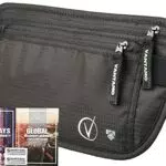 Geldgürtel RFID-geschützt - Flache Bauchtasche für Reisen und Reisepass