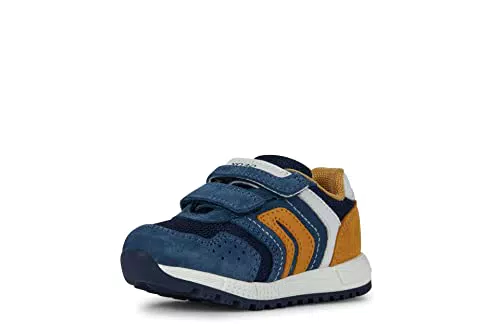 Geox Baby-Jungen Sneaker B ALBEN Boy - Blau/Gelb