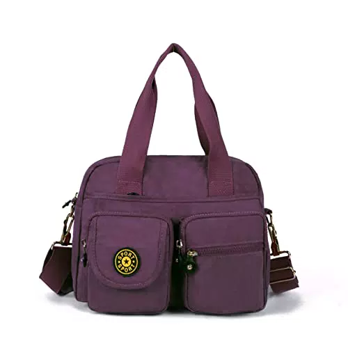 Gladdon Handtasche Damen Umhängetasche Segeltuch Schultertasche Mittelgroß