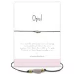 Glücksschmiedin Edelstein Armband Opal mit vergoldeten Perlen handgemacht