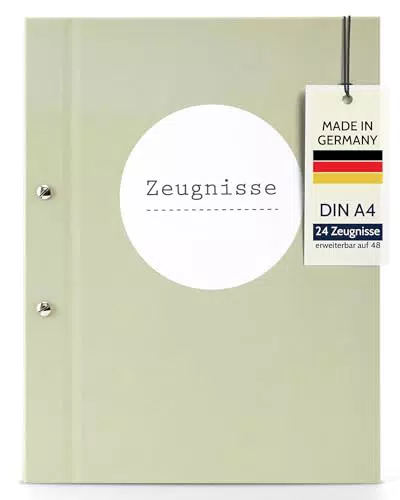 Goldbuch Zeugnismappe DIN A4 mit Schraubverschluss und 12 Sichttaschen