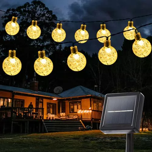 Solar Lichterkette für Garten, Terrasse und Balkon - Wasserdicht und Energiesparend