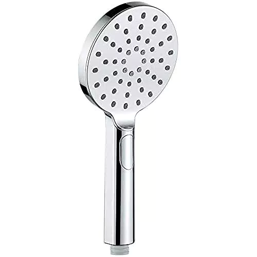 Handbrause Wassersparend-Regendusche mit 3 Strahlvarianten, Universelle 1/2 Zoll Schnittstelle - Chrom
