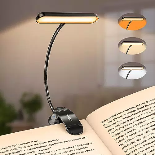 Gritin Leselampe mit 19 LEDs, 3 Farbtemperatur-Modi und dimmbarem Licht