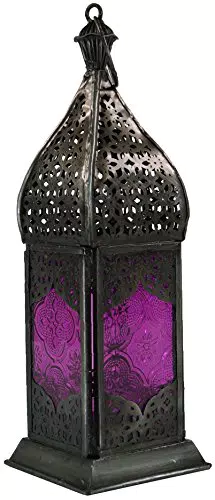 Orientalische Metall/Glas Laterne im Marrokanischem Design - Windlicht