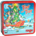 HABA Tier auf Tier - Weihnachtliches Stapelspiel für Kinder ab 4 Jahren