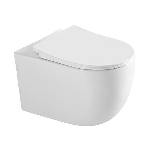 Hänge-WC Set aus Keramik mit Softclose WC-Sitz und Lotus Effekt Nano Beschichtung