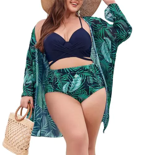 Hanna Nikole Damen Push-Up Badeanzug mit Bauchkontrolle und V-Ausschnitt