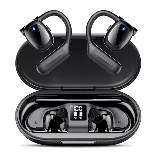 Hendari Bluetooth 5.3 Open Ear Kopfhörer mit 75 Stunden Spielzeit und IPX5 wasserdicht
