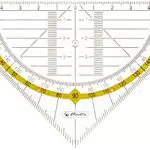 Herlitz Geometrie-Dreieck aus transparentem Kunststoff
