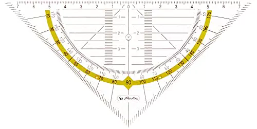 Herlitz Geometrie-Dreieck aus transparentem Kunststoff