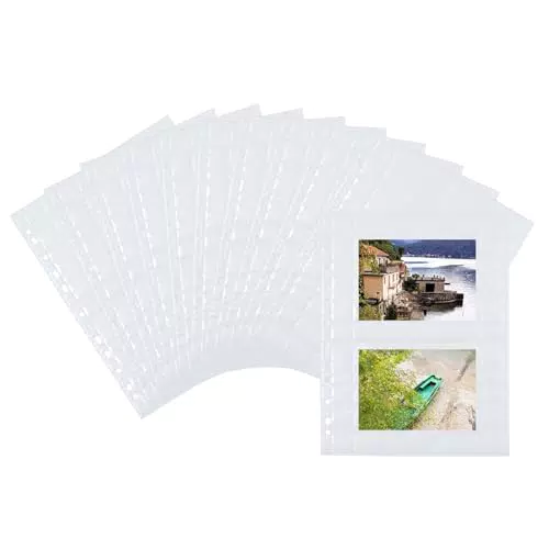HERMA Fotohüllen für Ordner - 10x15 cm - 2 Fächer - beidseitig bestückbar - weiß