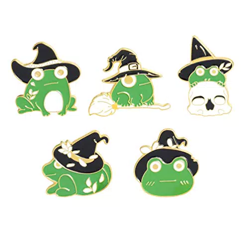 Holibanna Frosch Emaille Pins - Cartoon Broschen für Halloween Schmuck