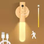 HONGNIX LED Wandleuchte mit Bewegungsmelder, USB aufladbar, kabellos für Innenräume