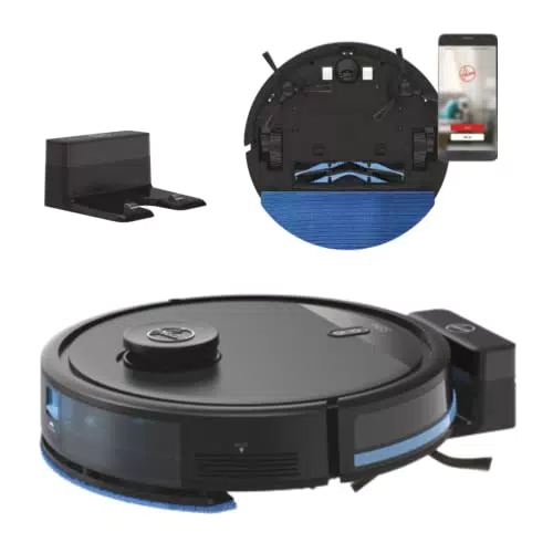Hoover HG5 Saugroboter mit Wischfunktion und App-Steuerung - Staubsauger Roboter für alle Böden mit Hindernissensor und Lasernavi
