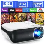 HOPVISION Beamer Full HD 1080P Bluetooth 4K Mini Heimkino Projektor