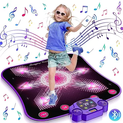 Hot Bee Tanzmatte für Kinder mit Bluetooth Musik und 5 Spielmodi, ab 3 Jahren
