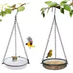 Vogelfutterspender zum Aufhängen aus Metall für Wildvögel im Garten