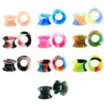 HuaCan Silikon Tunnel Set Flexibel Klassisch Double Flared Tunnel Plug Unisex