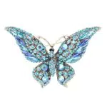 Hztyyier Strass Schmetterling Brosche - Glänzende Kristall Dekoration für Frauen