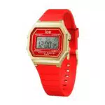 Ice-Watch Damenuhr mit Plastikarmband - Retro Design - Rot