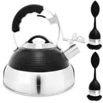 iCool Teekessel aus Edelstahl mit Infuser, für alle Herdplatten geeignet - 2,8 l Volumen