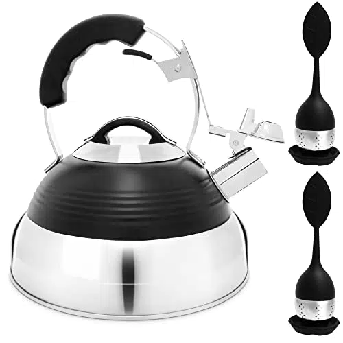 iCool Teekessel aus Edelstahl mit Infuser, für alle Herdplatten geeignet - 2,8 l Volumen