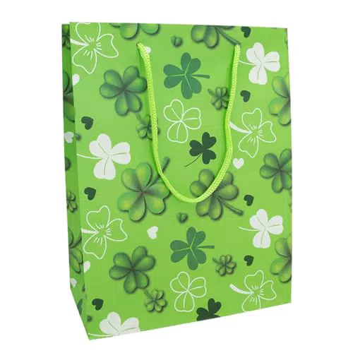 Idena Glücksklee Geschenktasche - Kleeblätter Verpackung
