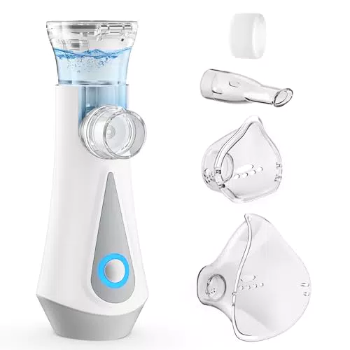 JOSSIS Inhalationsgerät für Erwachsene und Kinder, ultraleise, 1-5µm Partikelgröße