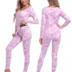 INNERSY Thermounterwäsche Damen Winter Skiunterwäsche Set Warm Thermo Oberteil und Hose Lang