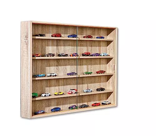 Inter Link - Sammlervitrine - Hängevitrine - Wandregal - Glasvitrine - Wandvitrine - Hängeregal - Schaukasten - MDF - Schwarz / Weiß Collecty Schwarz