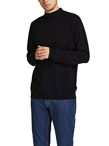 JACK & JONES Herren Pullover mit Stehkragen - Modell: JJEBASIC KNIT MOCK NECK