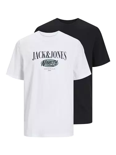 JACK & JONES Rundhals T-Shirt für Männer – Gedrucktes Design