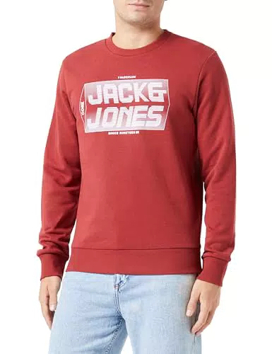 JACK & JONES Herren Sweatshirt mit Rundhalsausschnitt - JCONIGHT