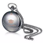 JewelryWe Taschenuhr Analog Quarz mit Gravur – Geschenk für Jungen und Mädchen