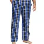 Jveyvth Herren Pyjamahose 100% Baumwolle mit Taschen und Knopfleiste