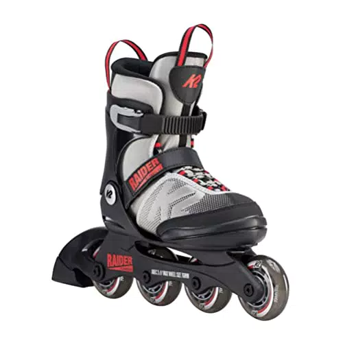 K2 Skates Jungen Inline Skates RAIDER, grey - red, 30D0101.1.1