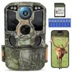 KJK Wildkamera WLAN 4K 84MP mit Nachtsicht und 64GB Speicherkarte, IP67