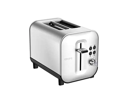 Krups KH682D Toaster | 8 Bräunungsstufen | 4 Funktionen | Edelstahl