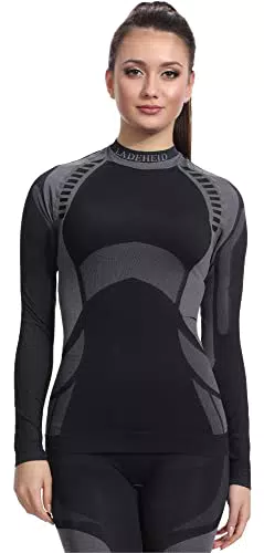 Ladeheid Damen Funktionsunterwäsche Langarmshirt Thermoaktiv