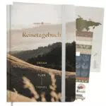 LEBENSKOMPASS® Reisetagebuch mit Sticker-Set und Weltkarten-Poster zum Ausfüllen