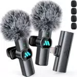 Leettus Lavalier Mikrofon Wireless für iPhone – Mini Mikrofon für Video und Streaming