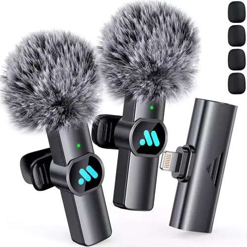 Leettus Lavalier Mikrofon Wireless für iPhone – Mini Mikrofon für Video und Streaming