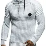 Leif Nelson Herren Strickpullover mit Schalkragen in Regular Fit
